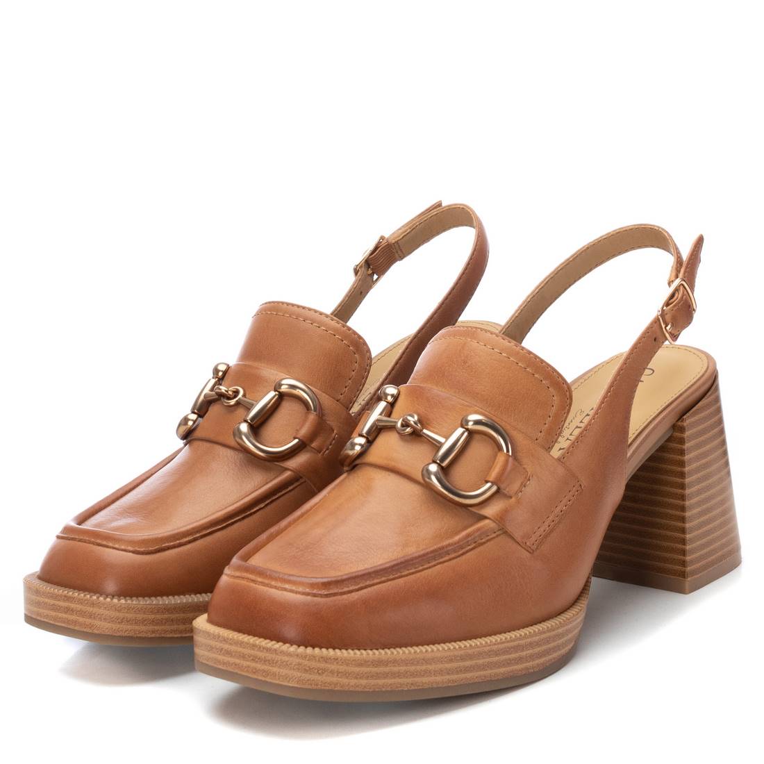 Carmela 16159503 mocassin cuir marron talon 8 cm