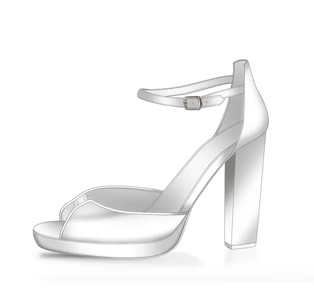 Dessine Moi Un Soulier Charlotte Plateforme sandales cuir talon haut