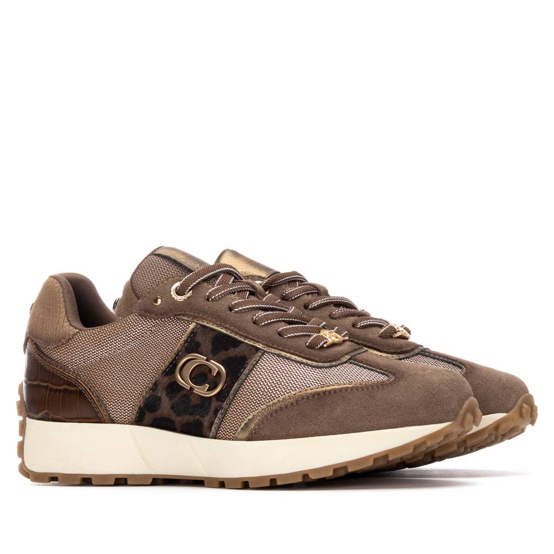 Carmela 16270202 basket femme taupe effet croco