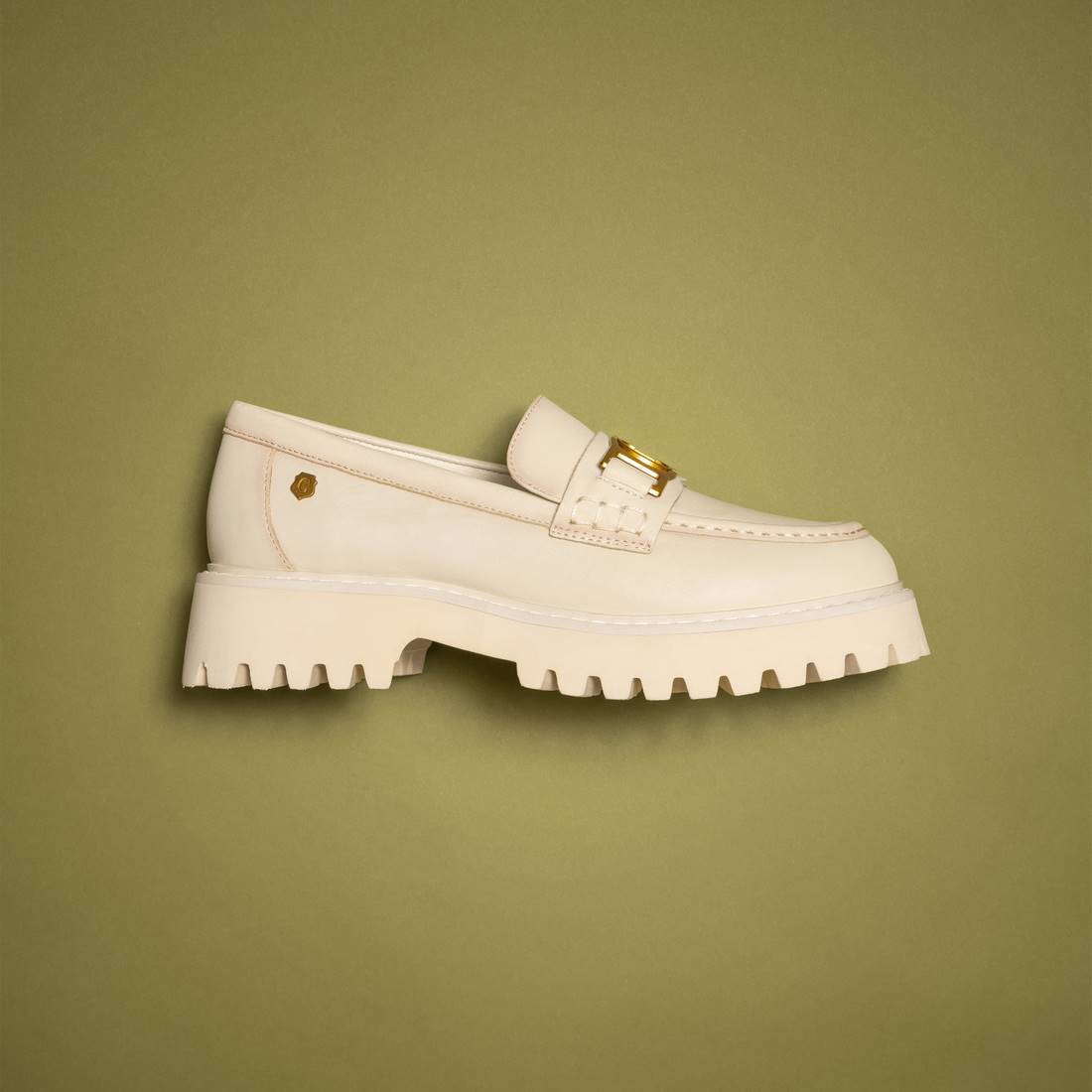CARMELA 16087902 mocassin blanc cuir femme