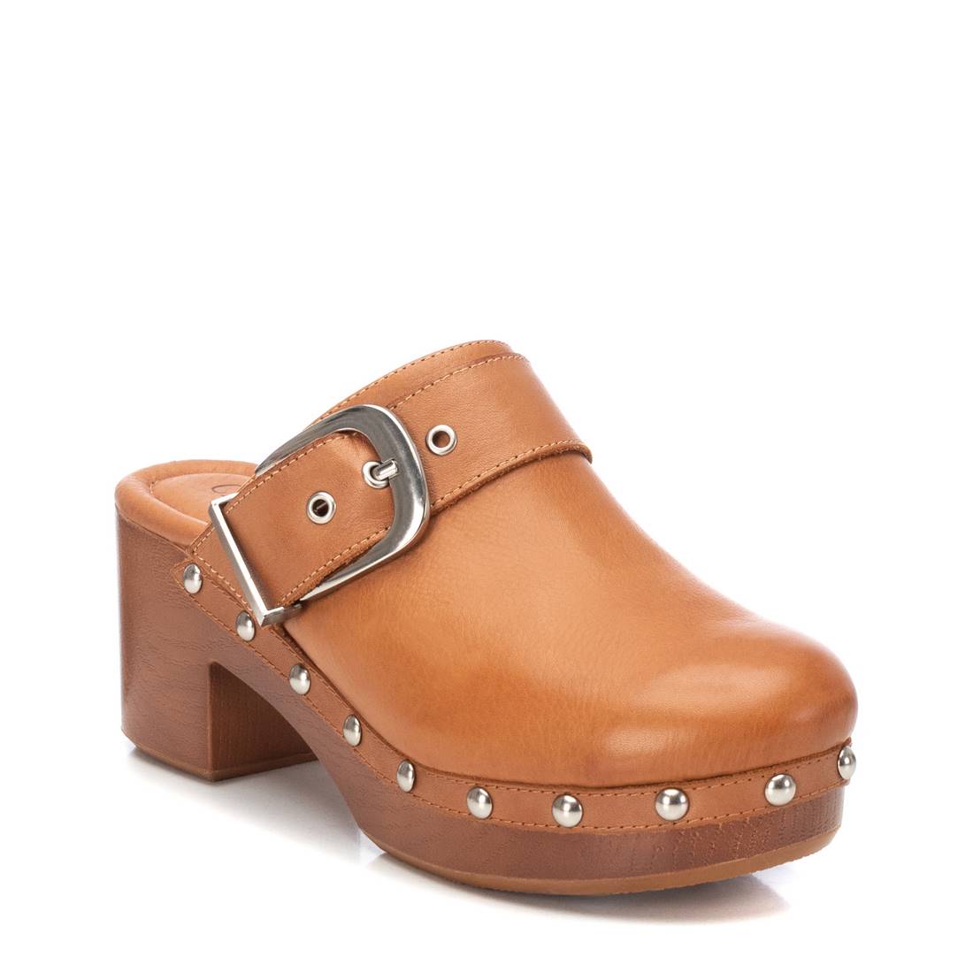 Carmela 16074402 sabots femme cuir marron talon 7 cm
