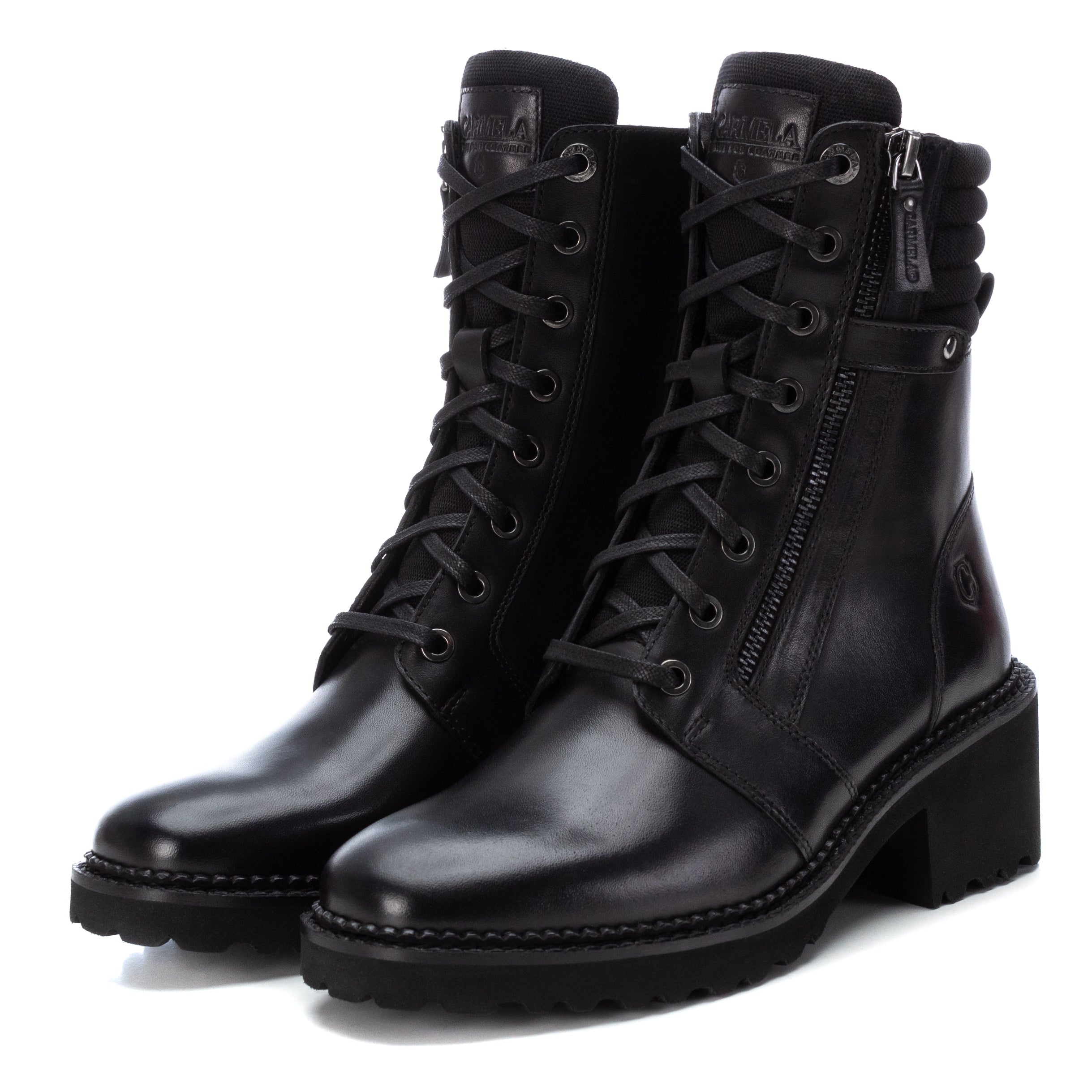 Carmela 16003601 bottine cuir noir lacets