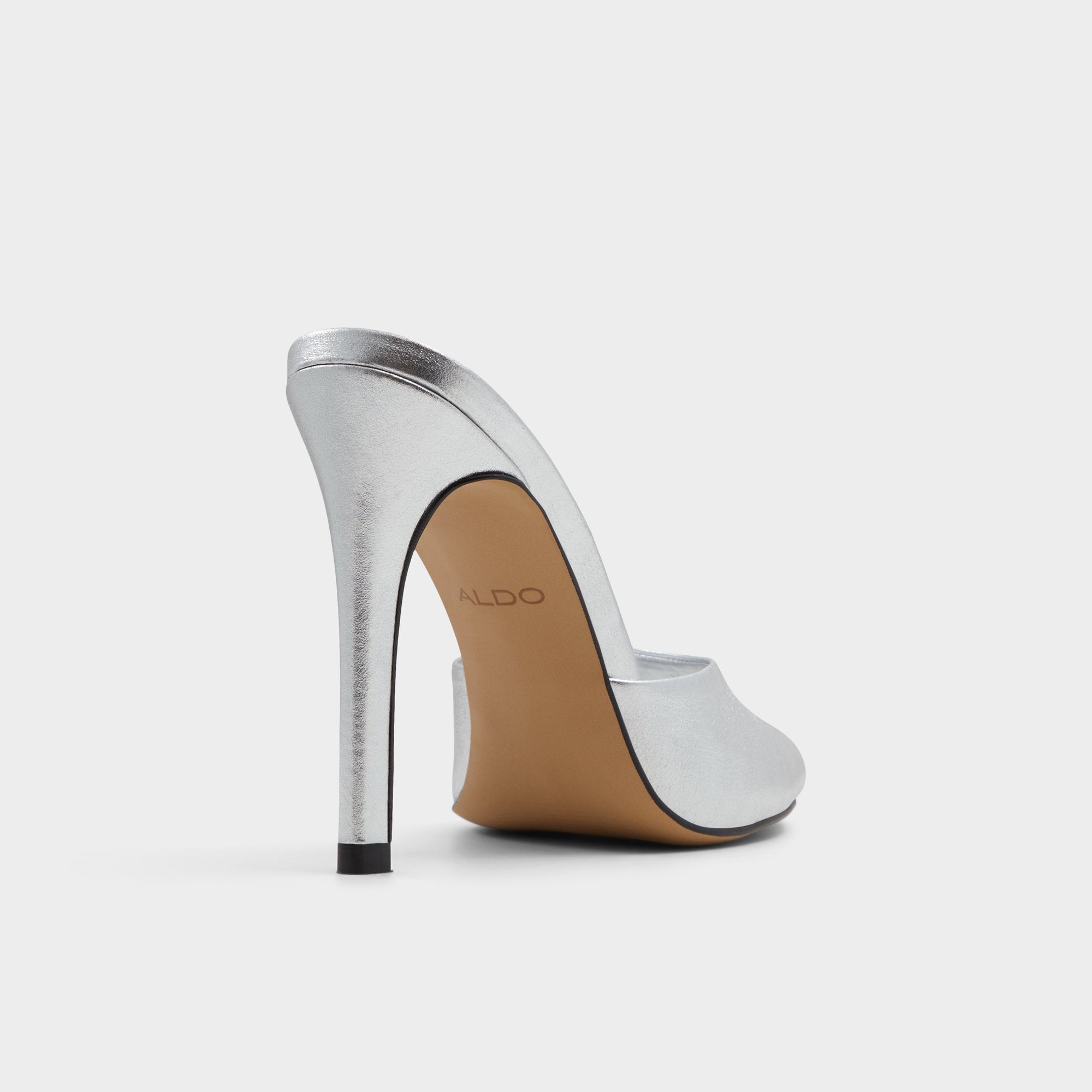 ALDO Marcelia mules à talon argenté 38