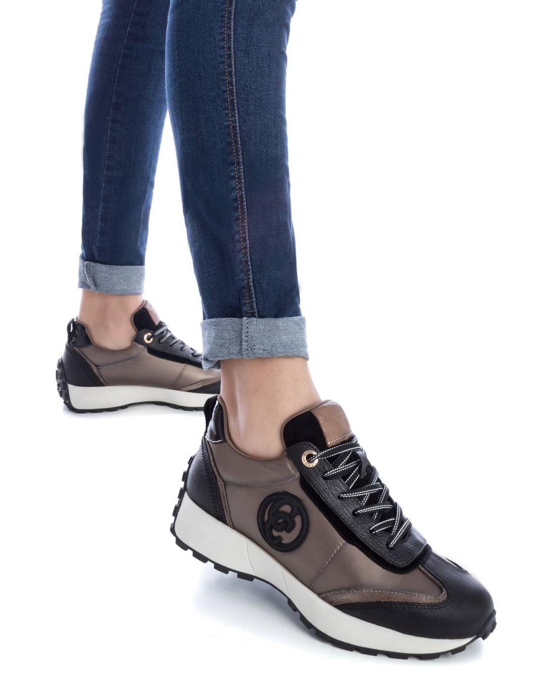 Carmela 16111702 sneakers cuir marron à lacets