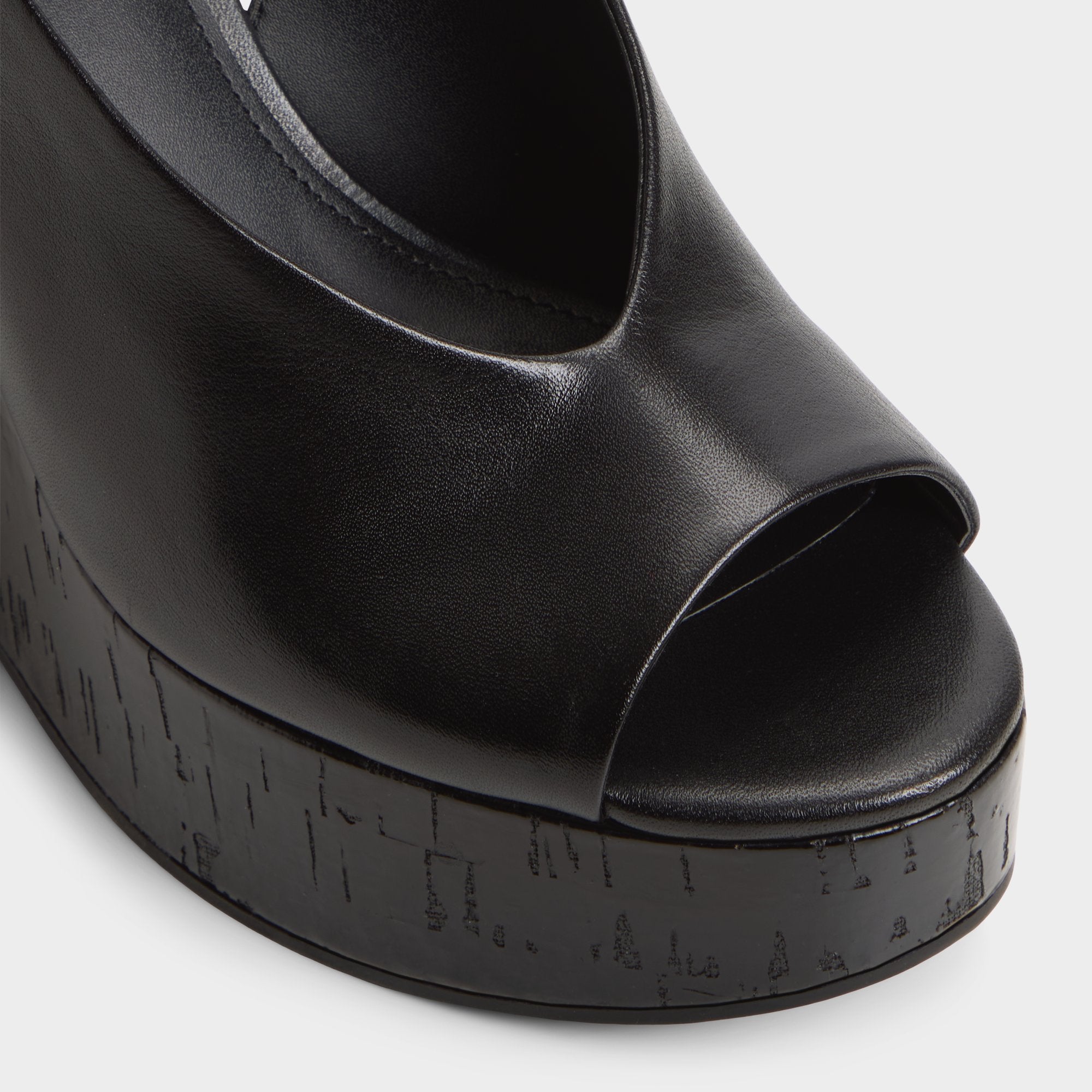 ALDO Tatianah compensées noires boucle dorée