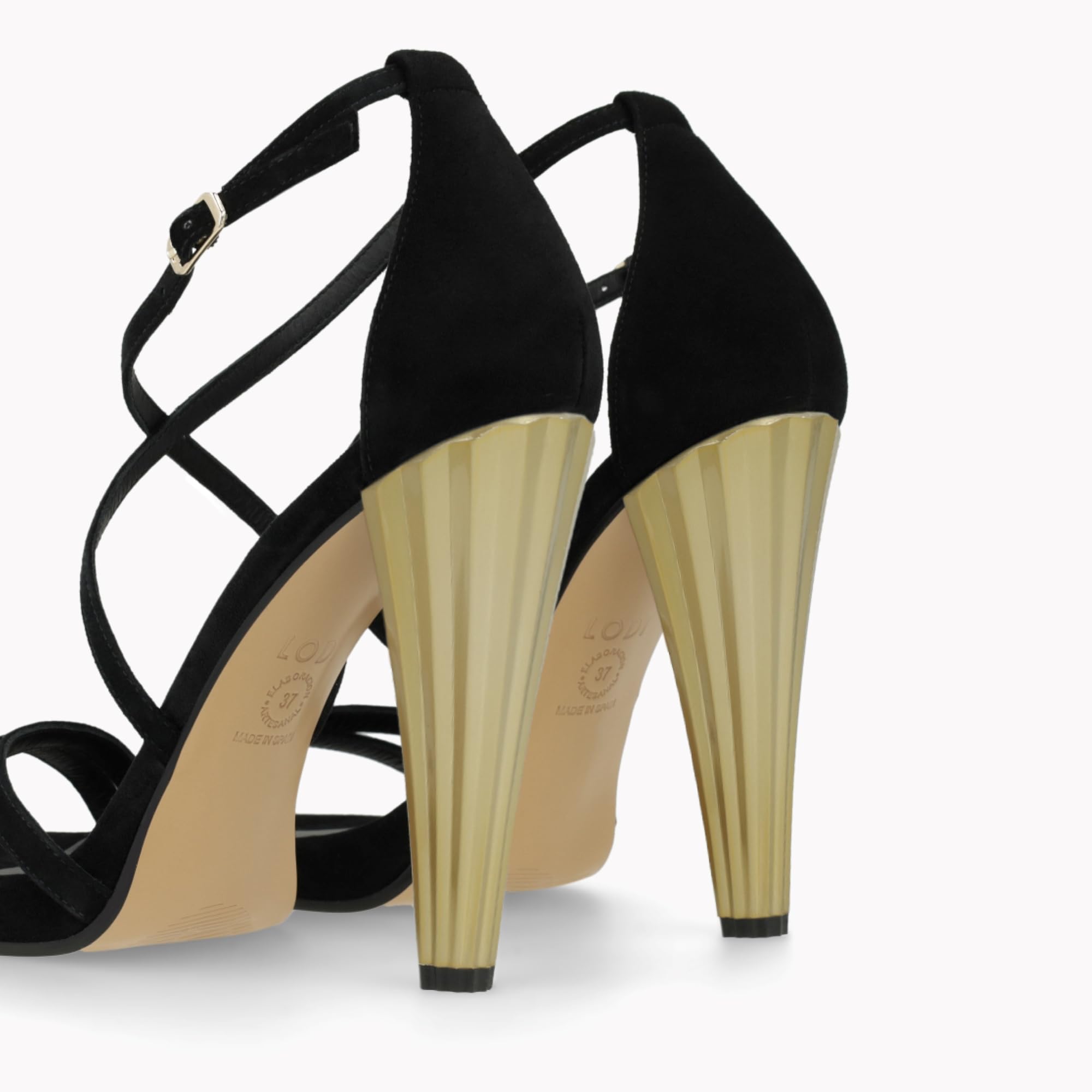 LODI YURAKI sandales noires cuir femme