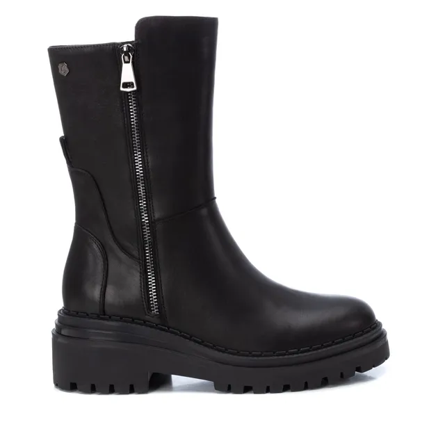 Carmela 16024201 bottine femme noire cuir plat