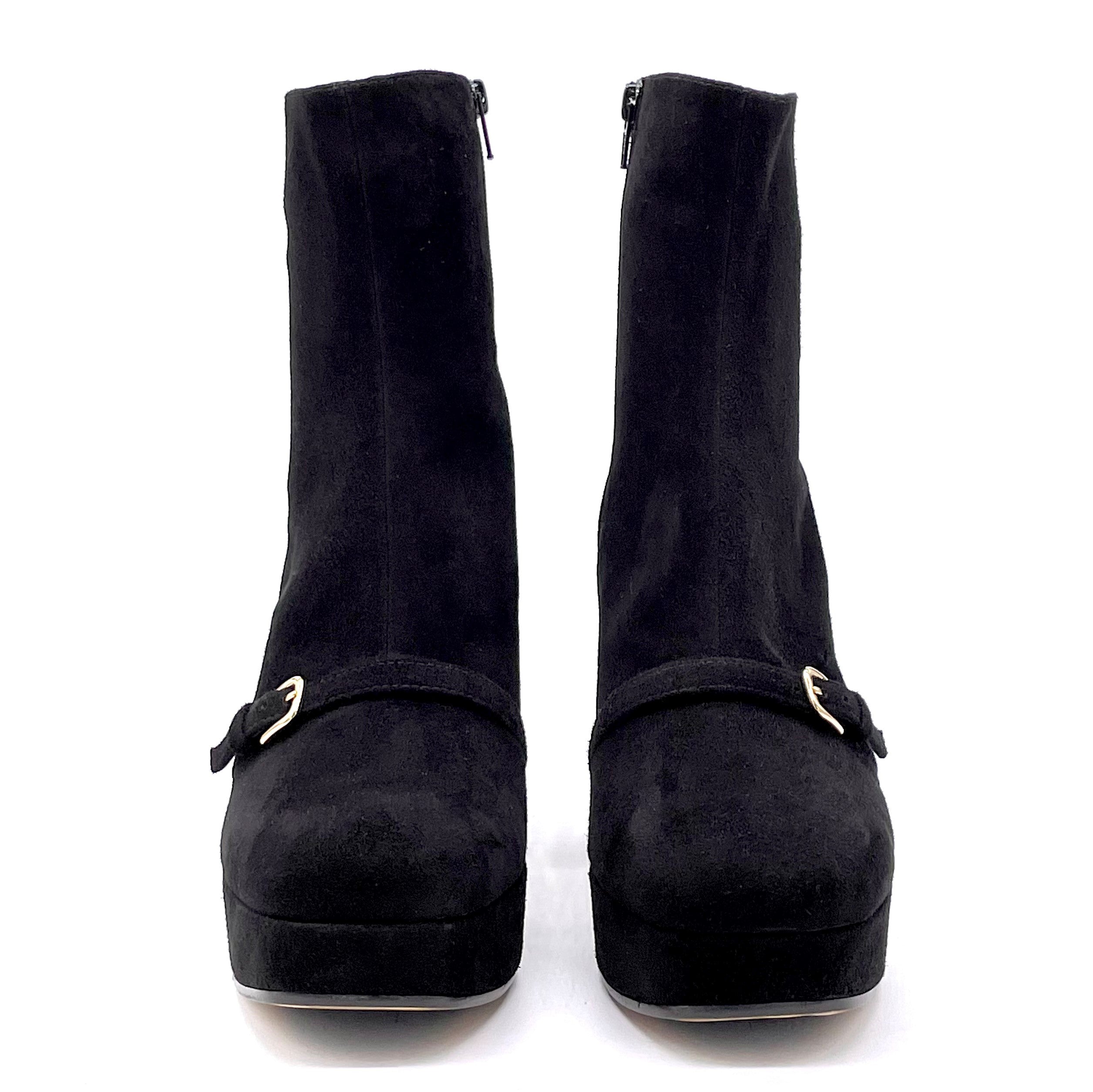 Elata 51510 bottines suède noir talon 9 cm