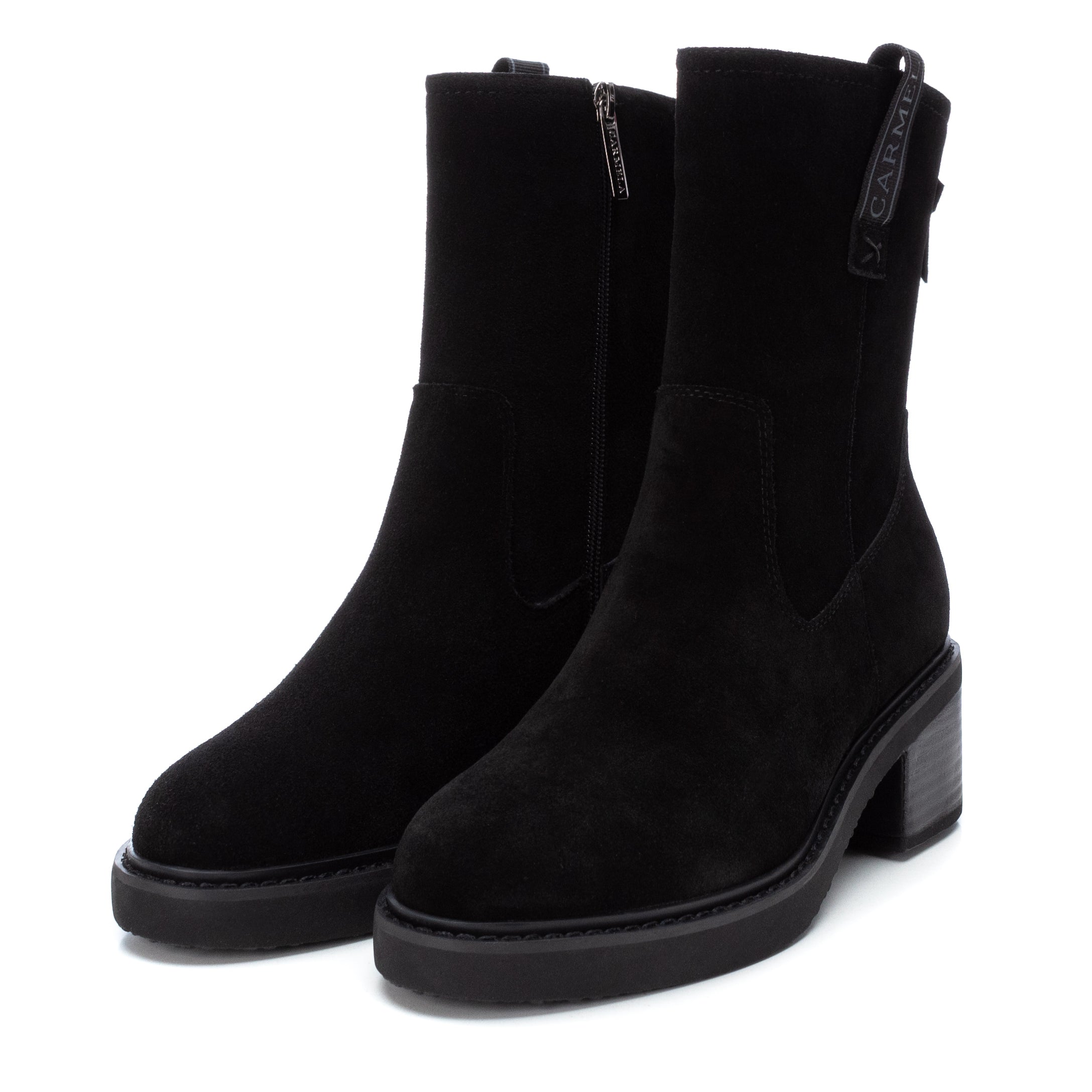 Carmela 16034401 bottines cuir noir talon 5 cm