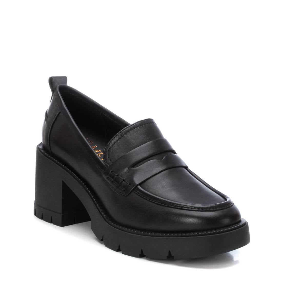 Carmela 16189801 mocassin noir cuir talon 7 cm