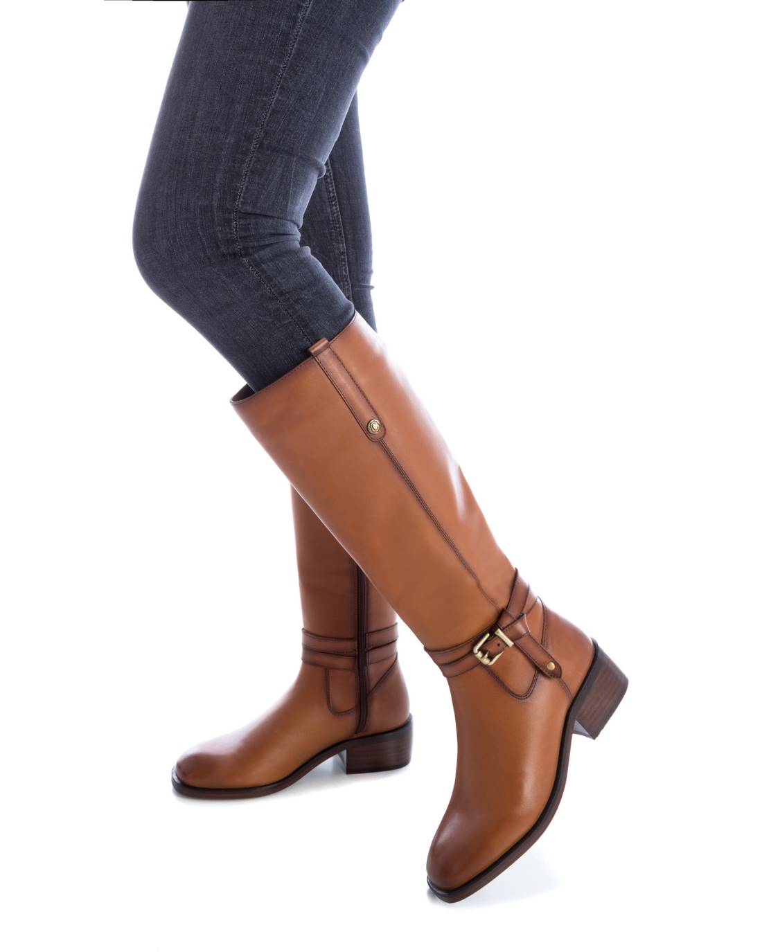 Carmela 16097702 bottes femme marron cuir talon bas