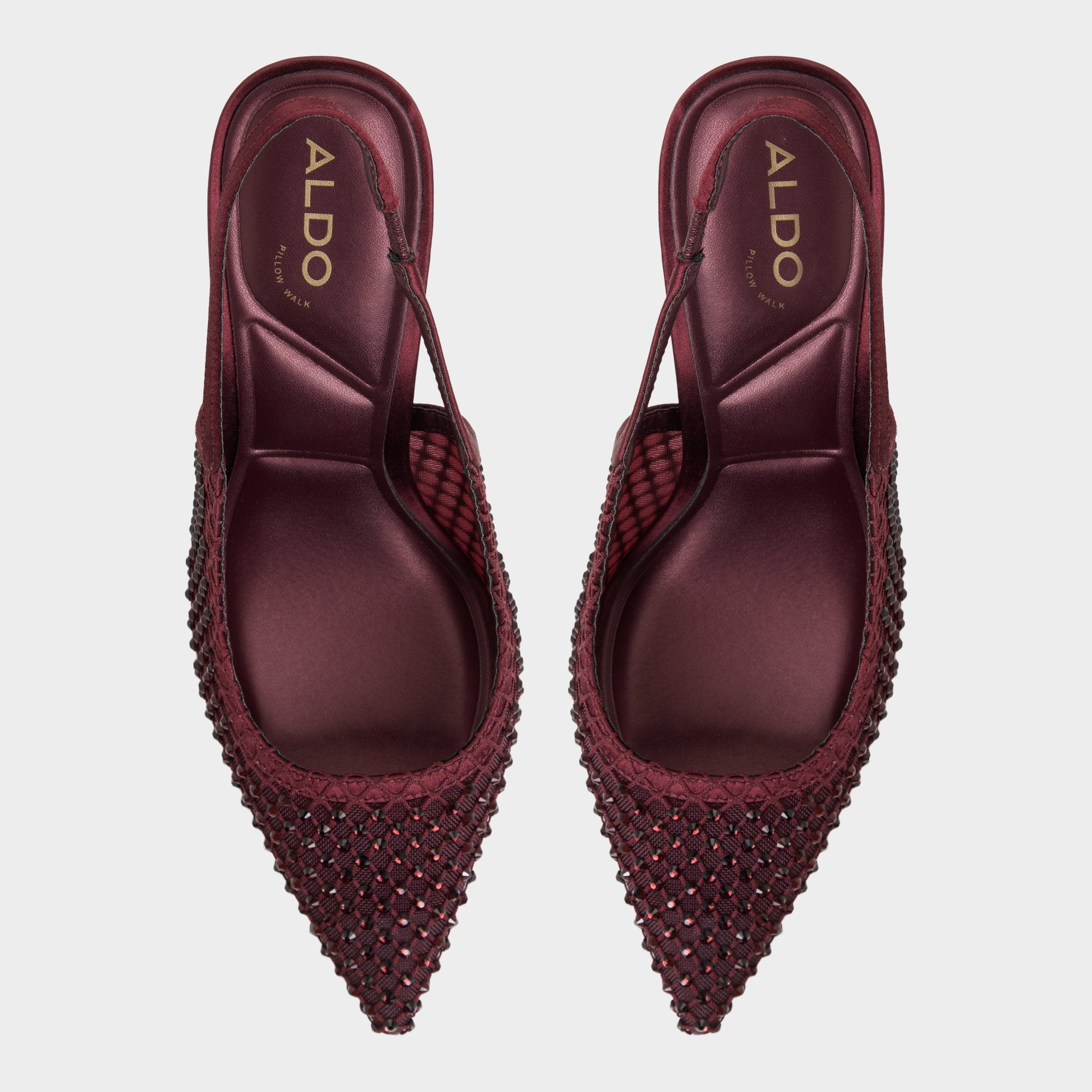 Aldo Marciana bottines strass bordeaux talon
