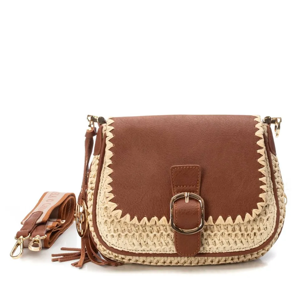Carmela 18613901 sac bandoulière raphia beige 19 cm