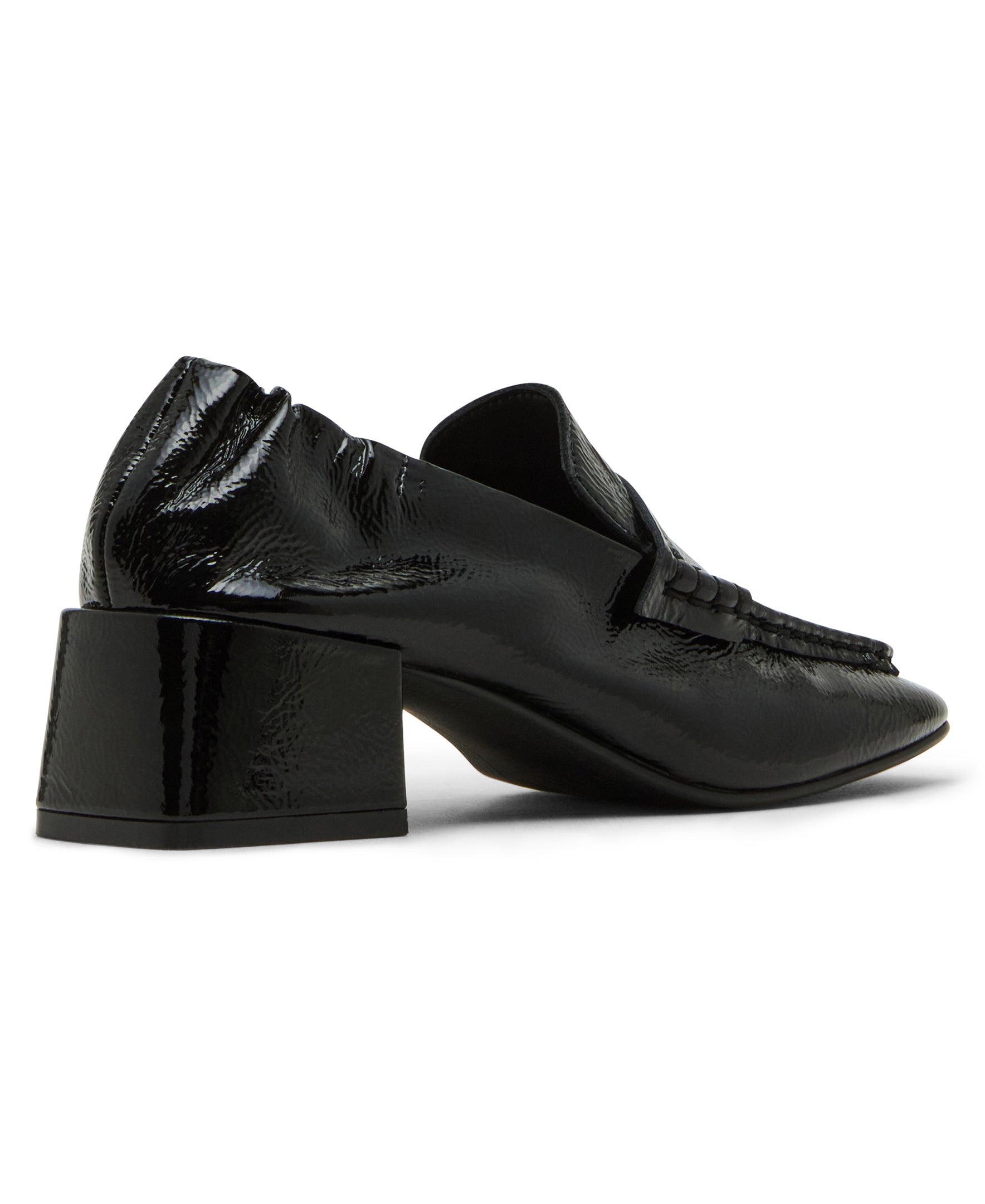 Steve Madden Estee escarpins noir verni froissé cuir