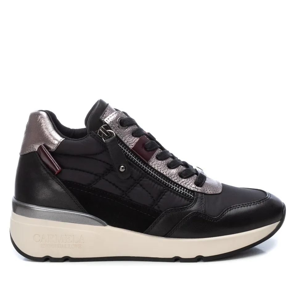 Carmela 16036401 basket noire textile talon plat