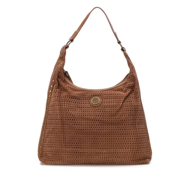 Carmela 18603901 sac épaule marron daim clouté 39 cm