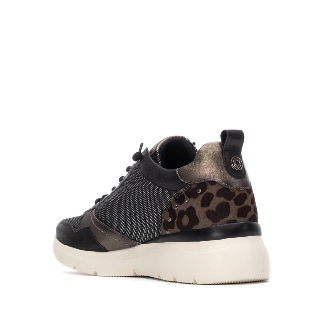 Carmela 16251303 baskets cuir noir zip et lacets