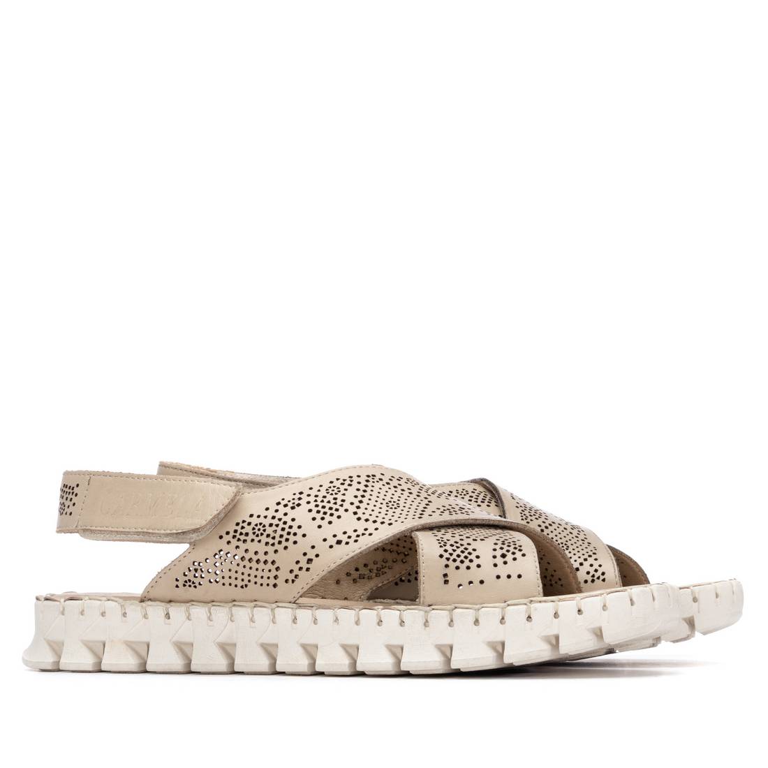 Carmela 16321601 sandales cuir beige scratch