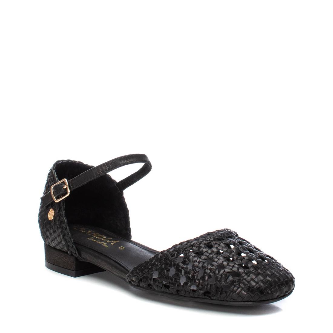 Carmela 16147103 ballerine cuir noire à bride