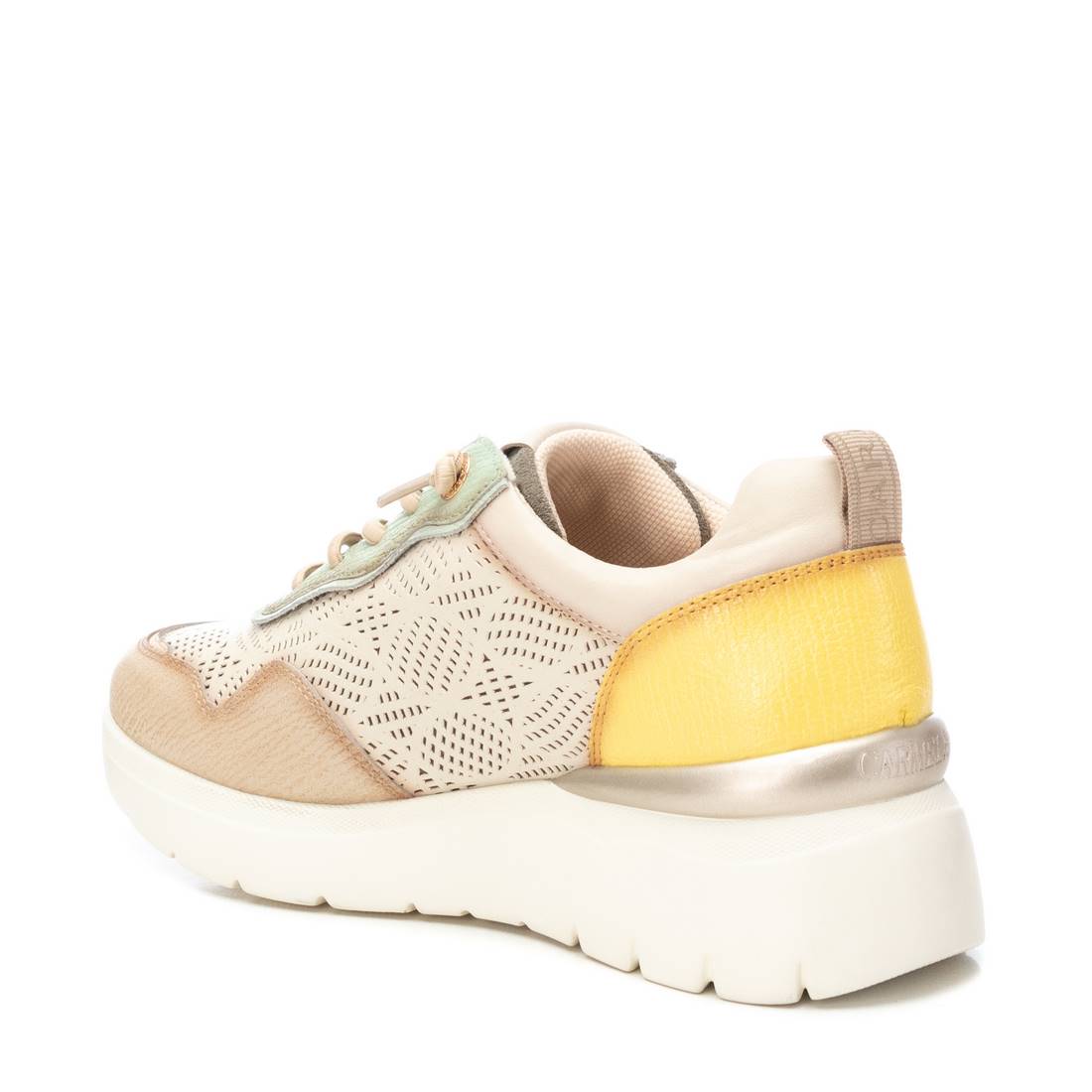 Carmela 16142301 basket cuir blanc femme lacets