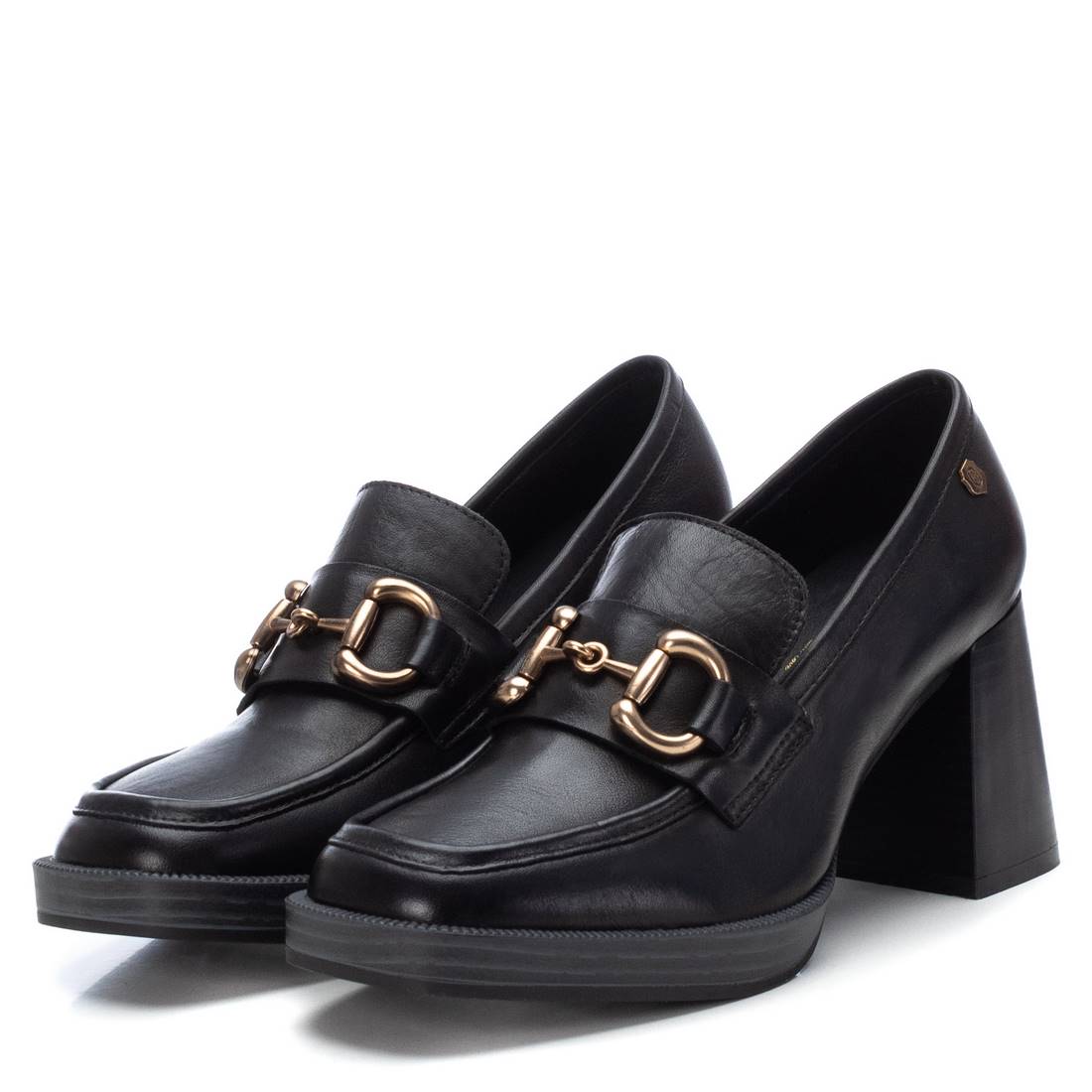 Carmela 16123502 mocassin noir cuir talon 8 cm