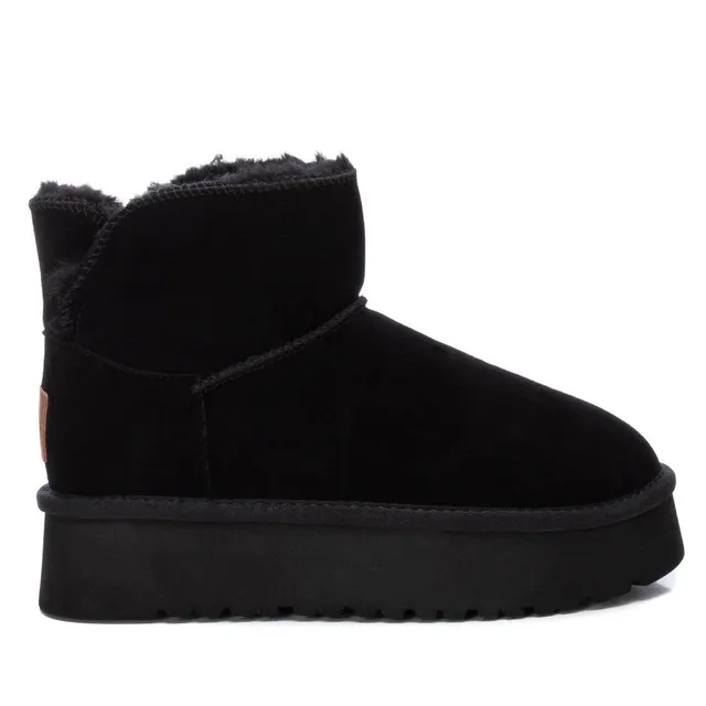 Carmela 16200402 boots femme noir fourrée plate