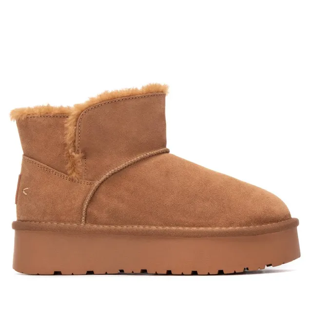 Carmela 16263302 boots cuir camel fourre