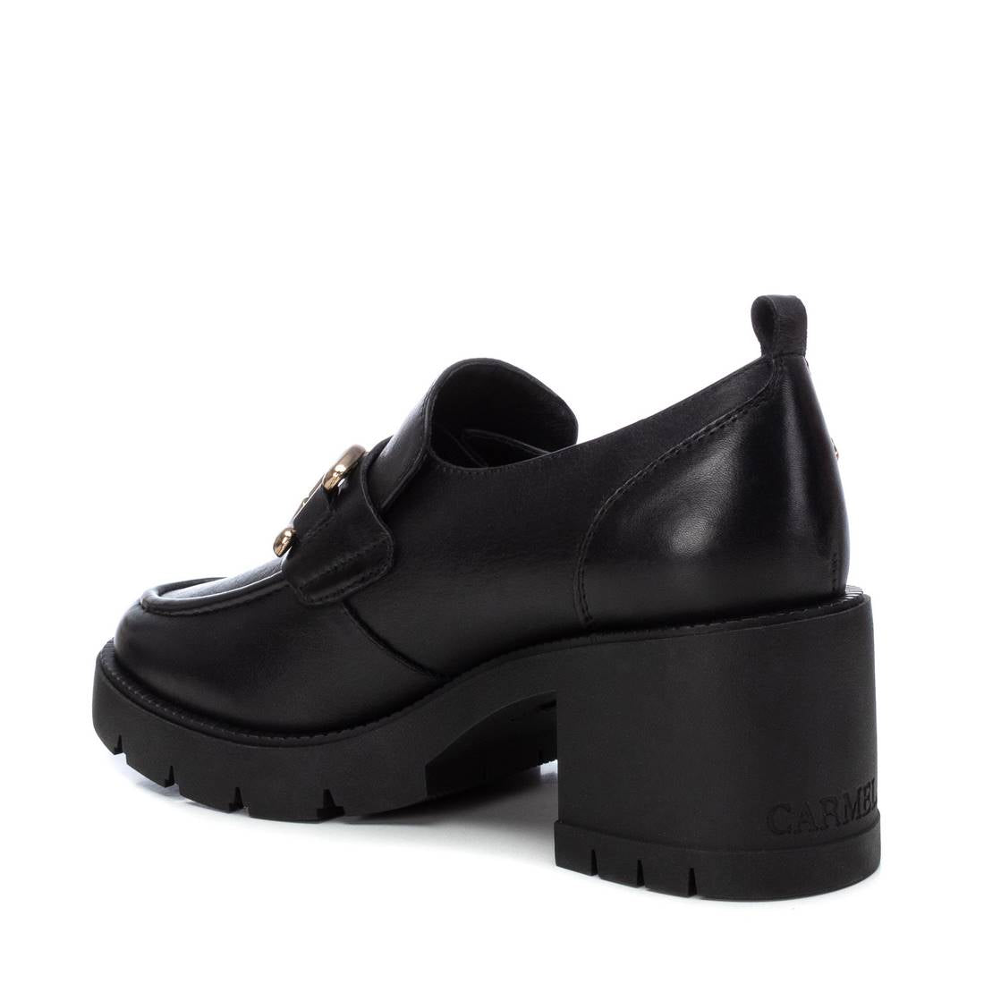 Carmela 16189901 mocassin cuir noir talon 7 cm