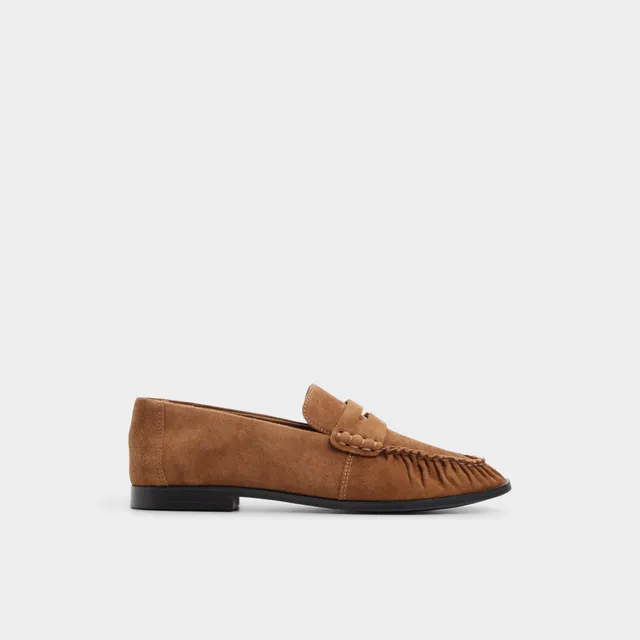 ALDO Veviane mocassins suède marron froncés