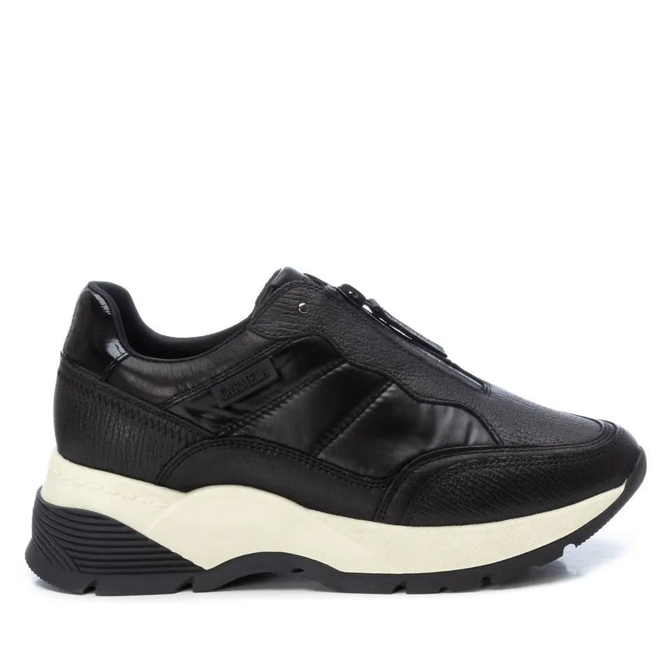 Carmela 16116701 sneaker cuir noir zip