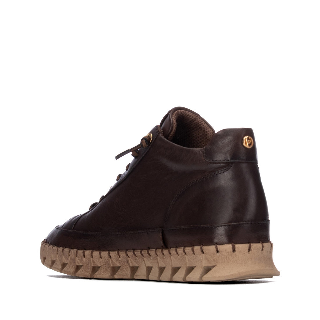 Carmela 16439201 bottines marron lacets cuir plat