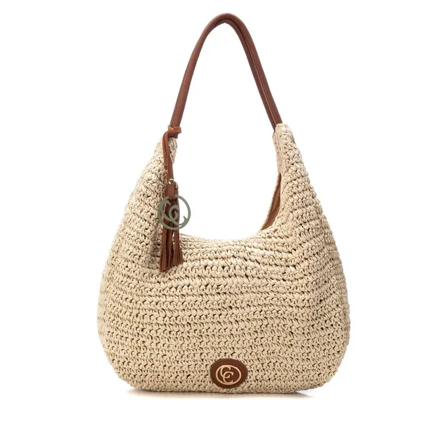 Carmela 18610401 sac raphia marron fermeture