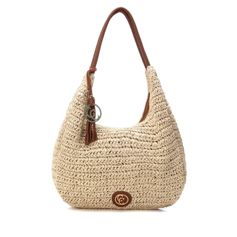 Carmela 18610401 sac raphia marron fermeture