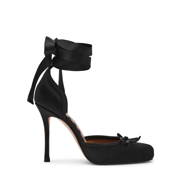 Steve Madden Larina escarpins noir satin talon 10 cm
