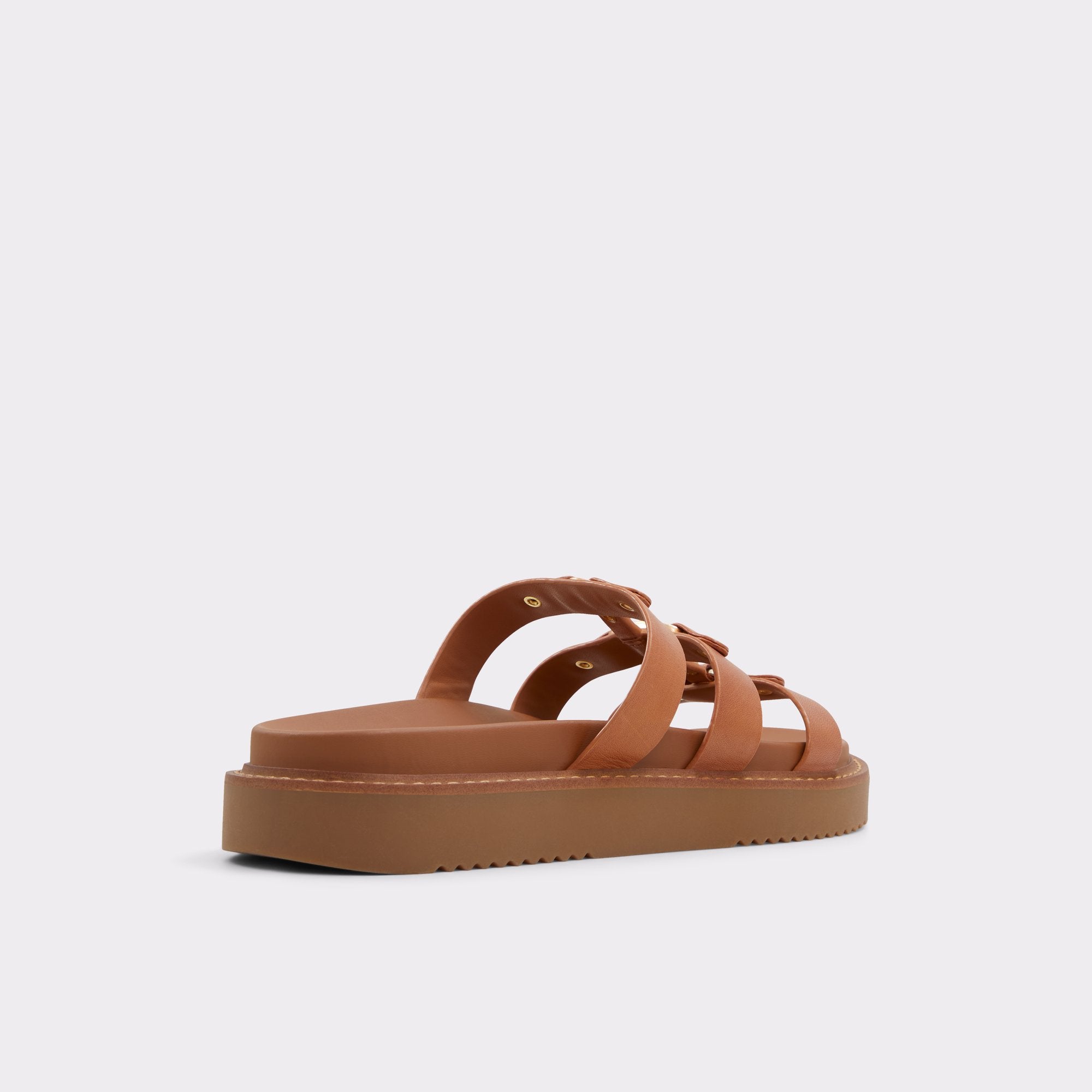 Aldo Mariesoleil sandales plates marron à brides