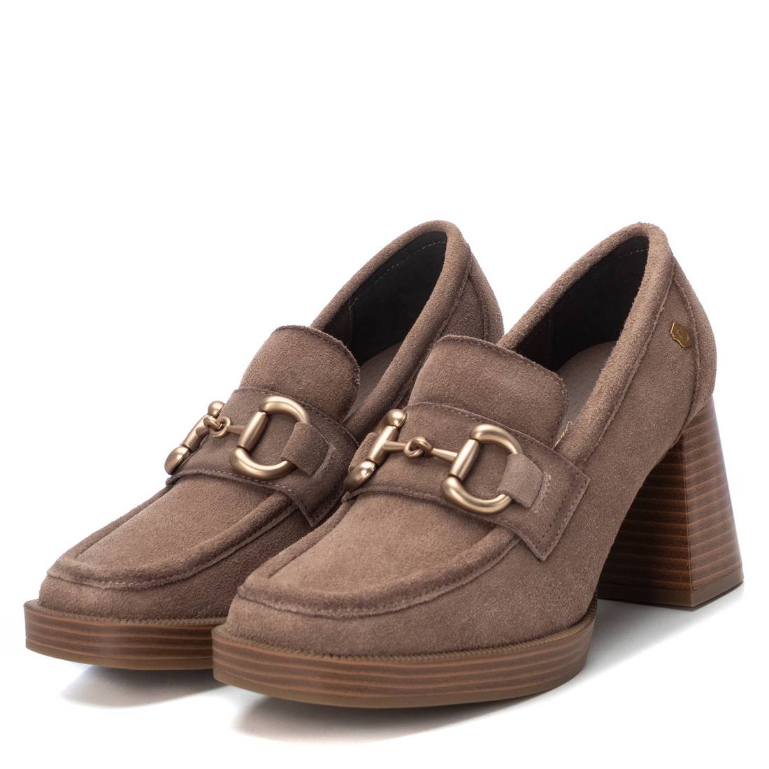 Carmela 16120903 mocassin cuir marron talon