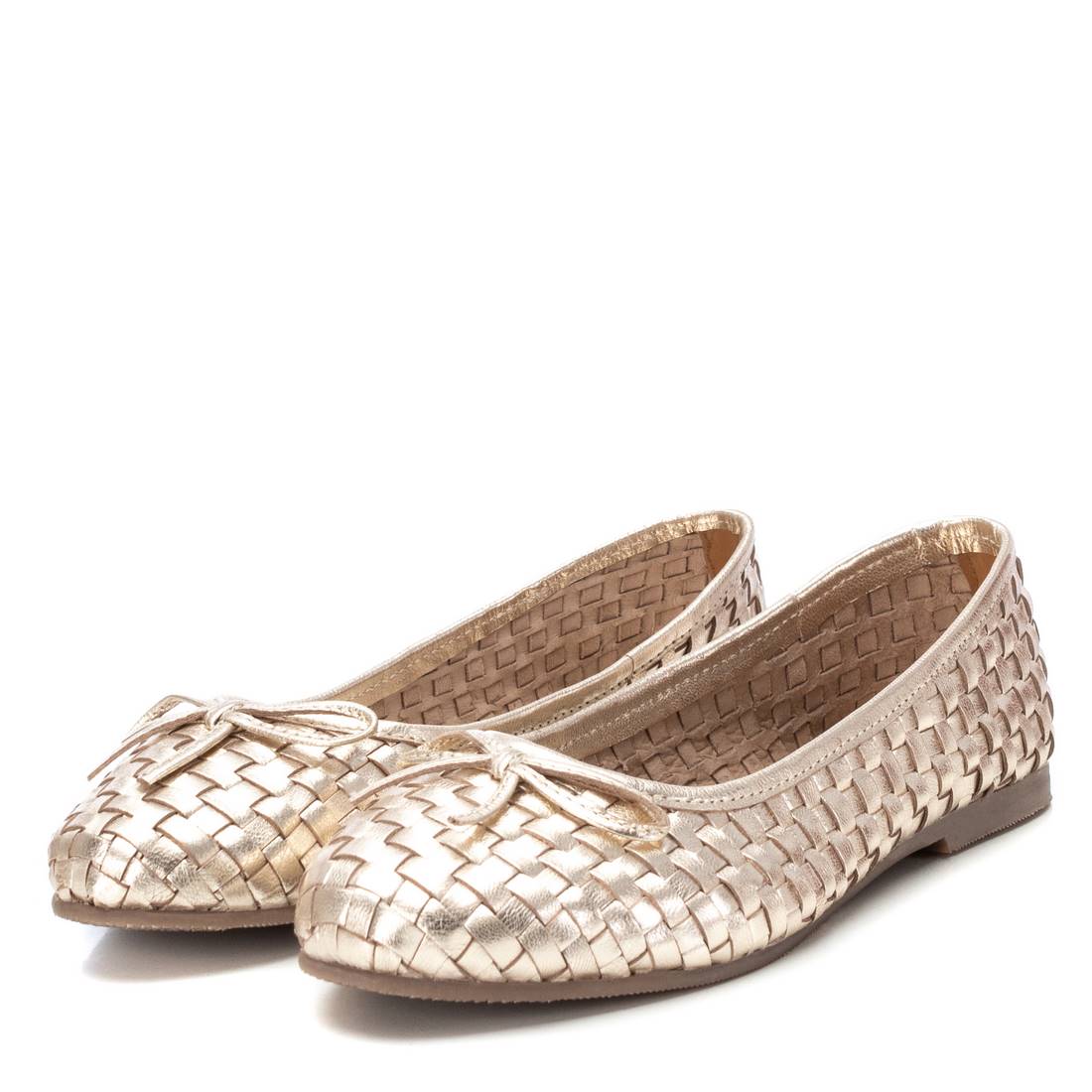 Carmela 16163902 ballerines cuir doré tressé