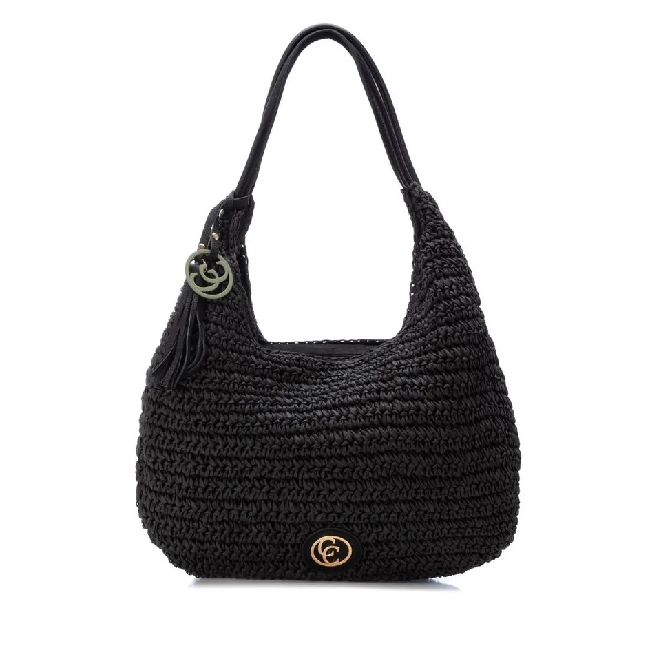 Carmela 18610404 sac épaule raphia noir