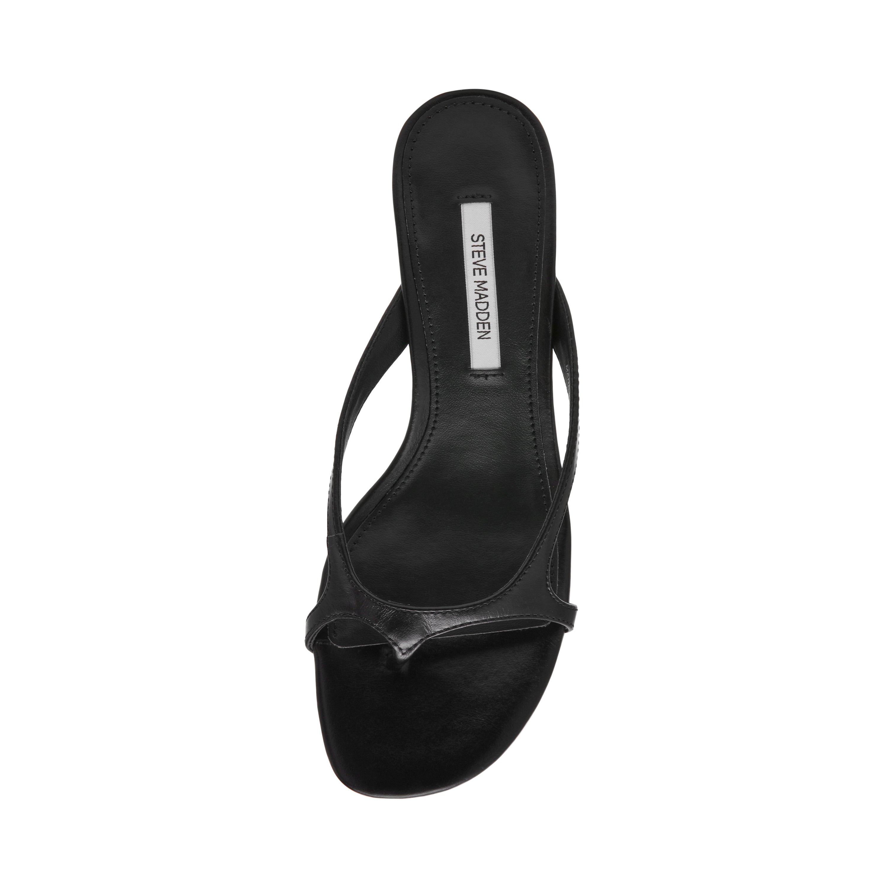 Steve Madden Brienna Sandales Cuir Noir Talon 4 cm