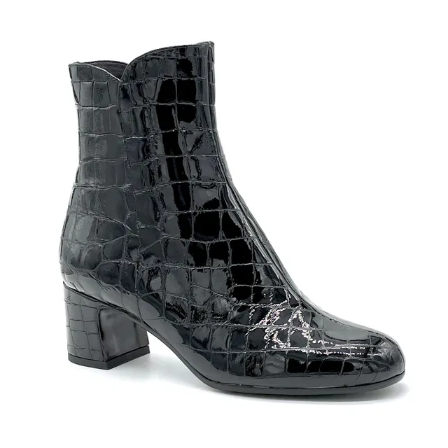 ELATA 52537 bottine vernis noir talon 5,5 cm
