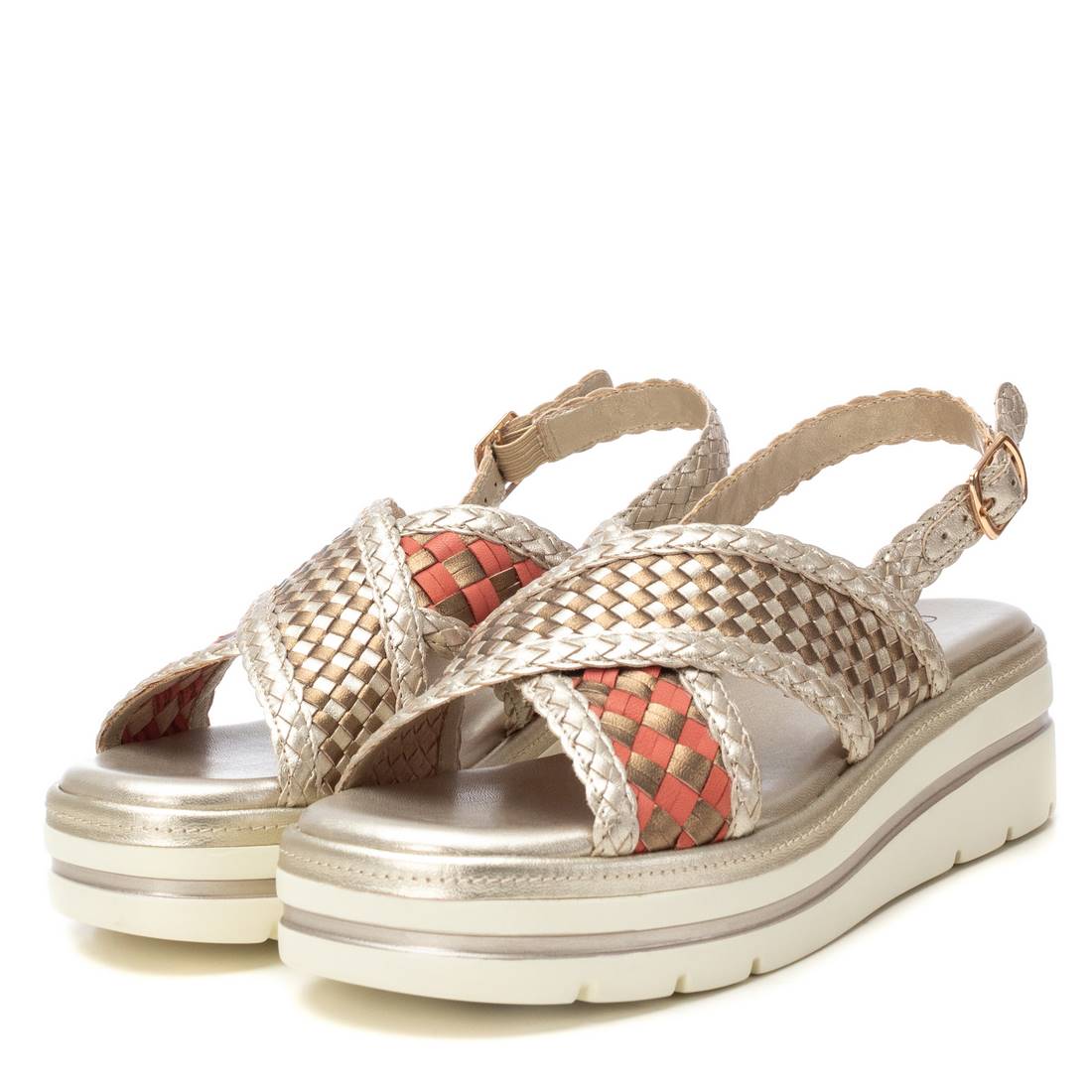 Carmela 16225601 sandales dorées cuir tressé