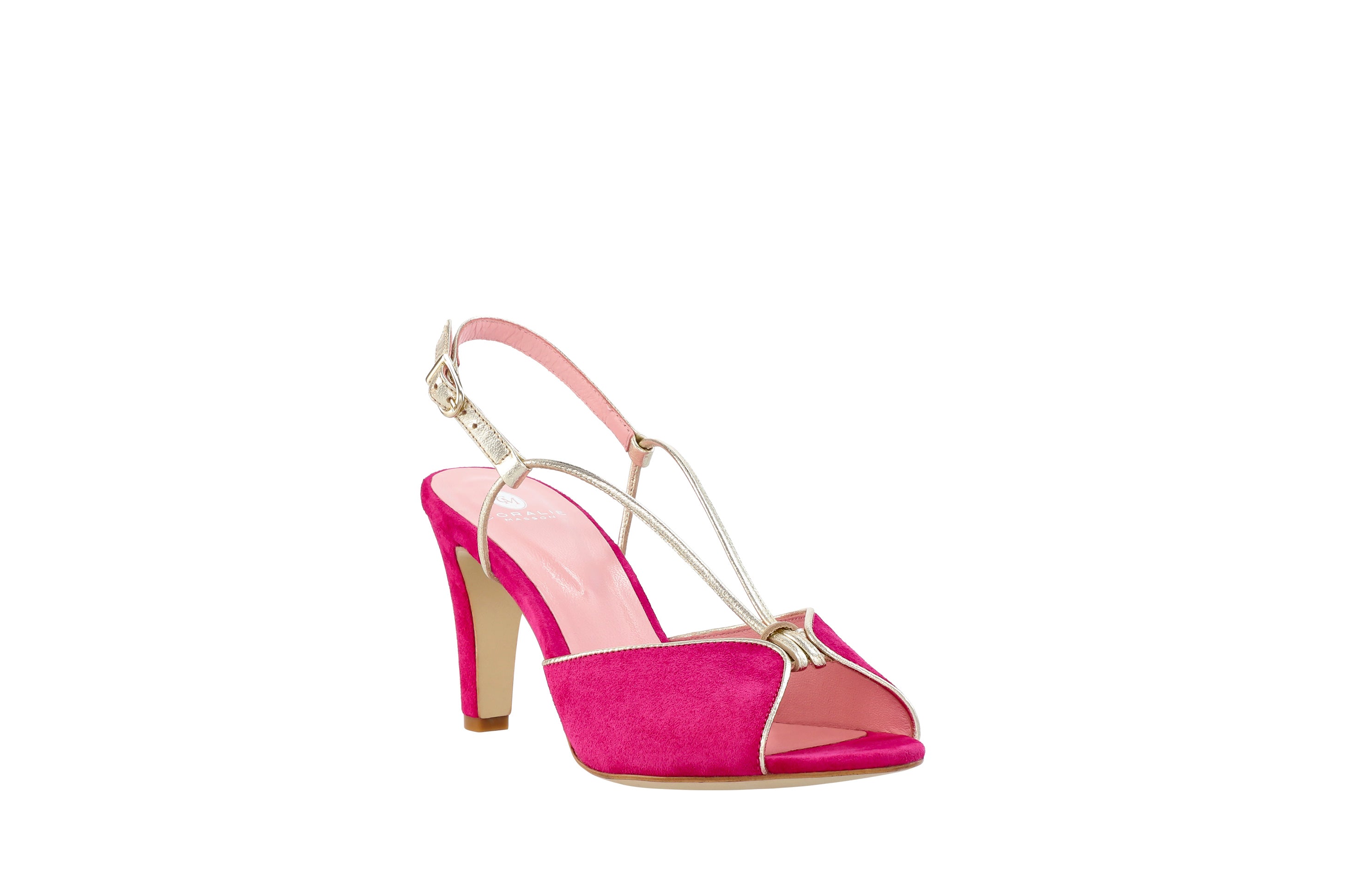 Coralie Masson Lolotte sandale rose fuchsia talon 7 cm