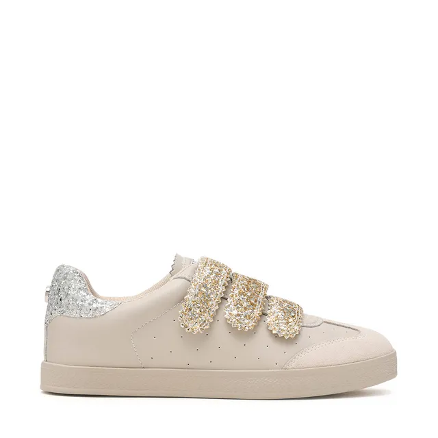 Steve Madden Daybreak baskets bone gold scratch