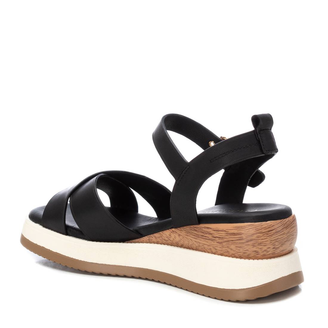 Carmela 16138904 sandale compensée femme cuir noir