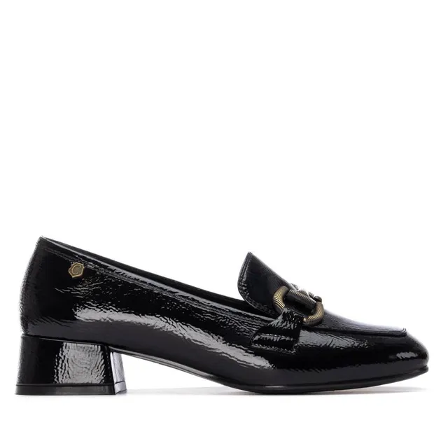 Carmela 16253901 mocassins femme noir synthétique talon bas