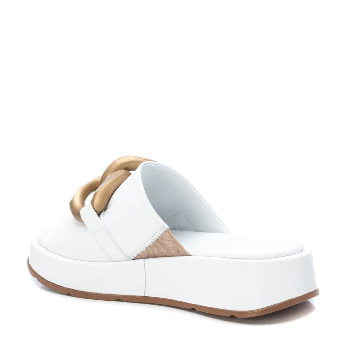 Carmela 16077402 sandales femme blanc cuir chaîne