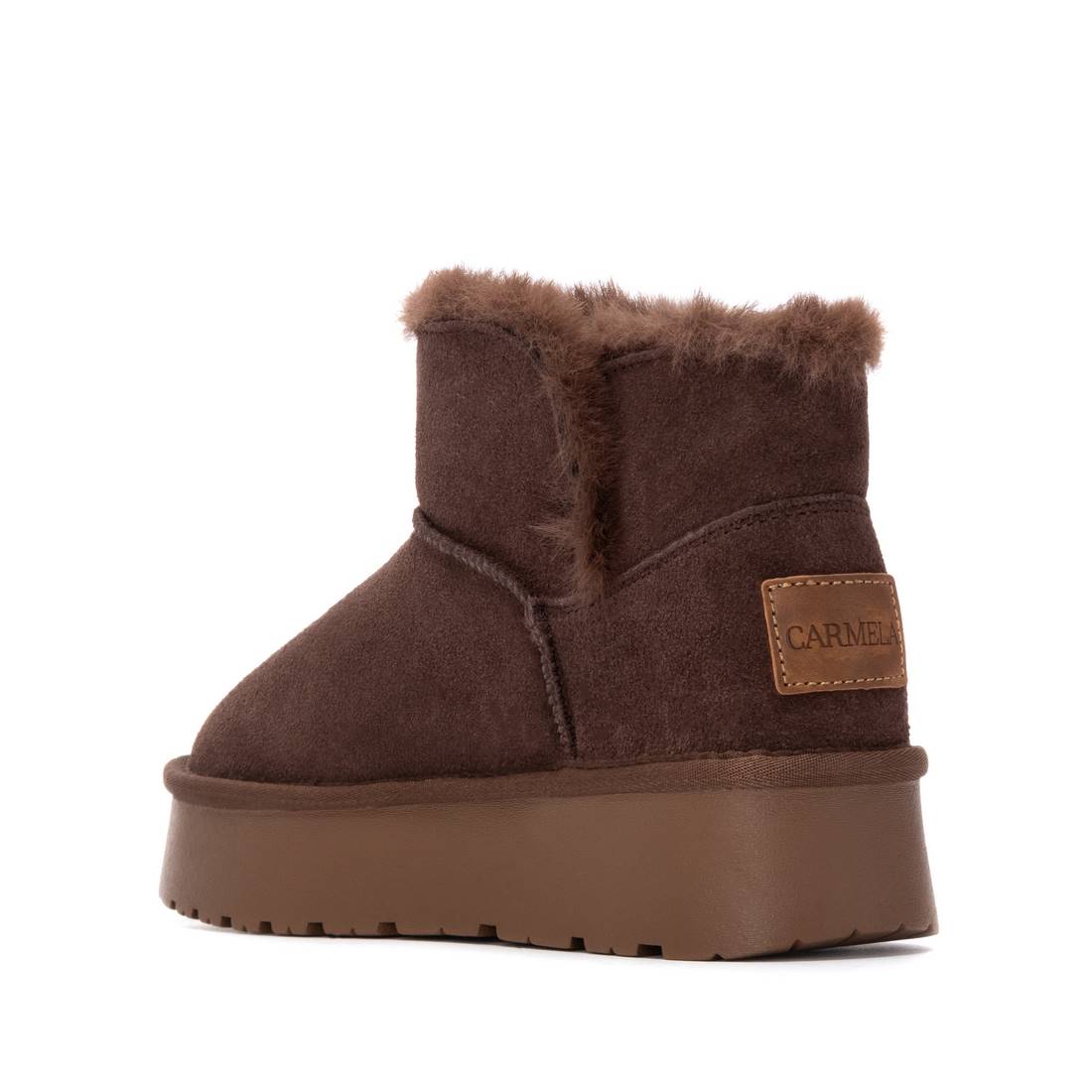 Carmela 16263303 boots femme cuir fourrée marron
