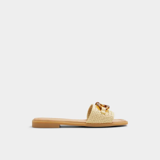 ALDO Ezie mules raphia plates plage