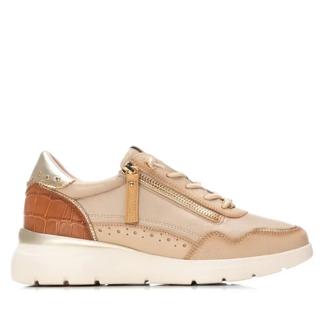 Carmela 16243003 baskets cuir beige clouté