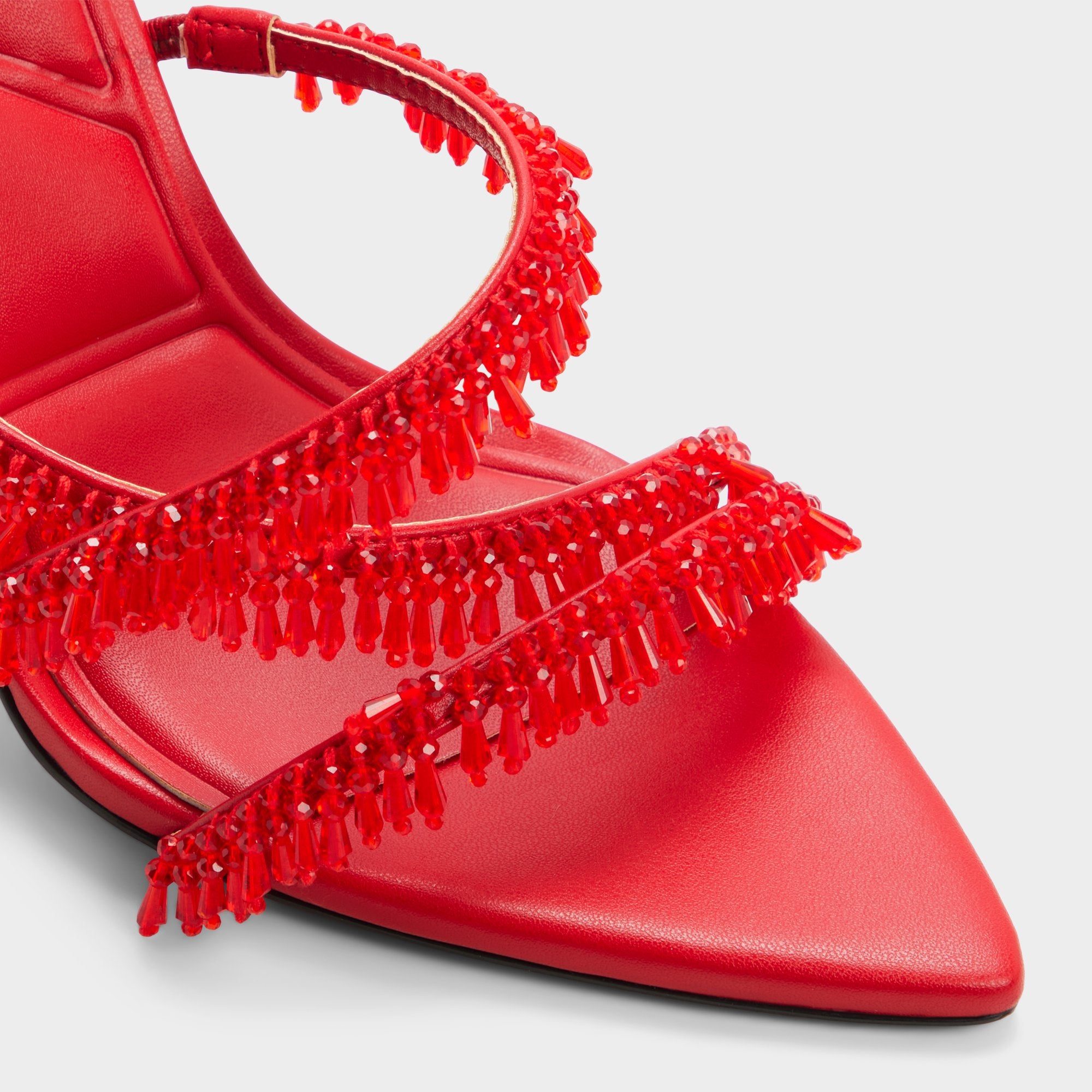 ALDO Flaming sandales à talon rouges cloutées